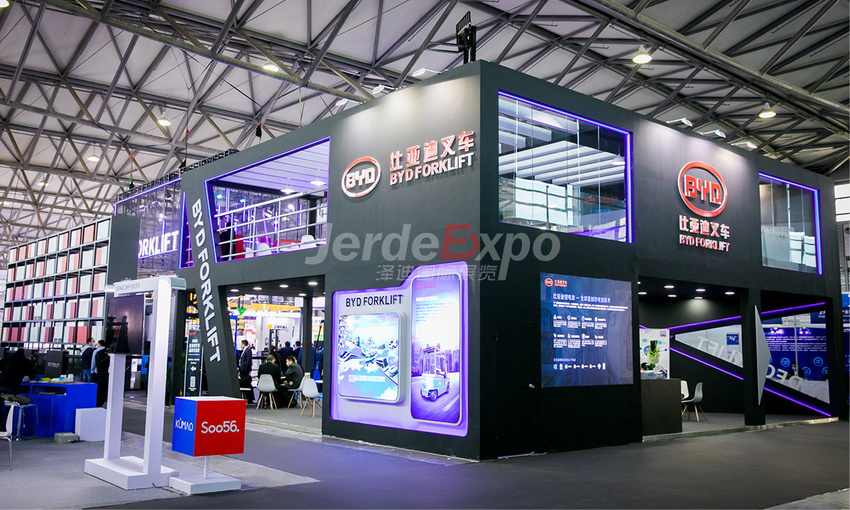 上海物流雙層展臺(tái)展位制作案例 上海物流雙層展臺(tái)展位制作案例